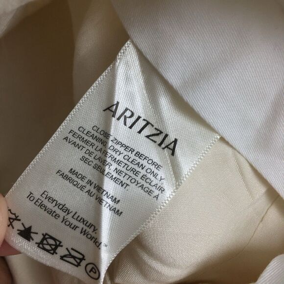 Aritzia The Effortless Pants Linen Cropped Sz 4 Natural Ecru - Picture 14 of 14